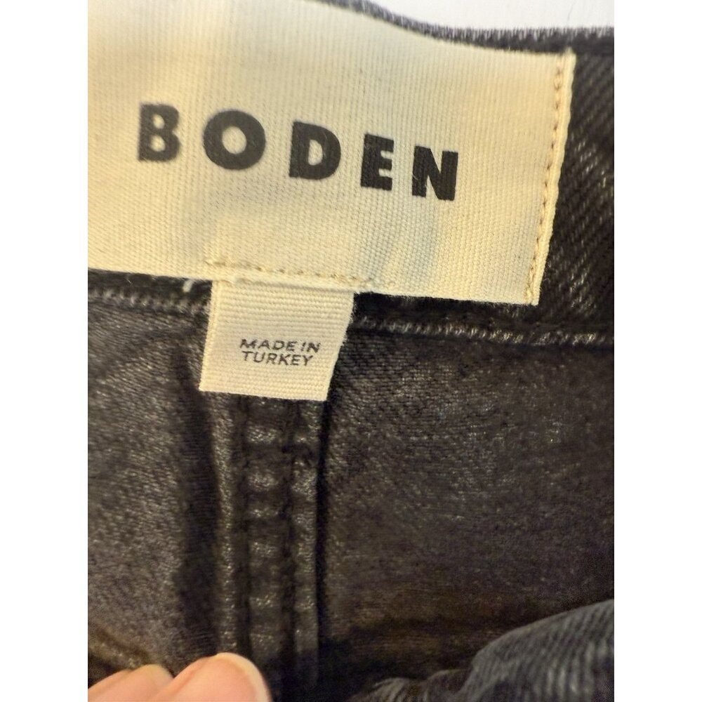 Boden Mid Rise Slouch Women’s Black Wide Leg Black Jeans W32 X 32L NWT RO322 - Picture 11 of 13
